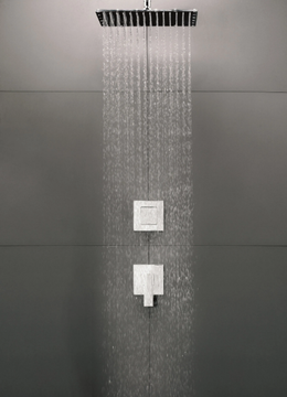 QUBIKA - Chrome-plated single handle shower mixer with diverter by Remer Rubinetterie - view 3
